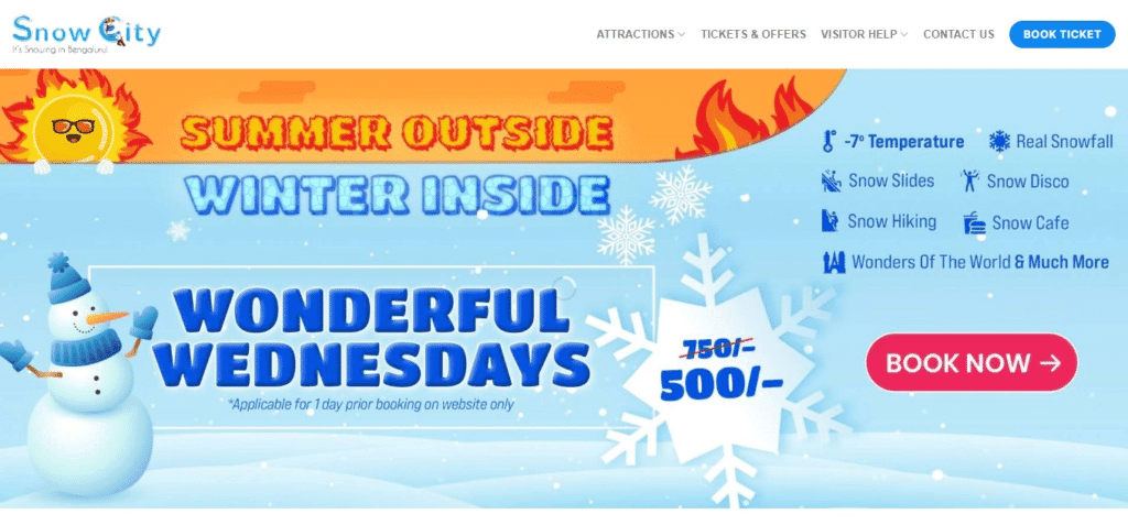 30 Best Tourist Place In Bangalore City 25 Snow City