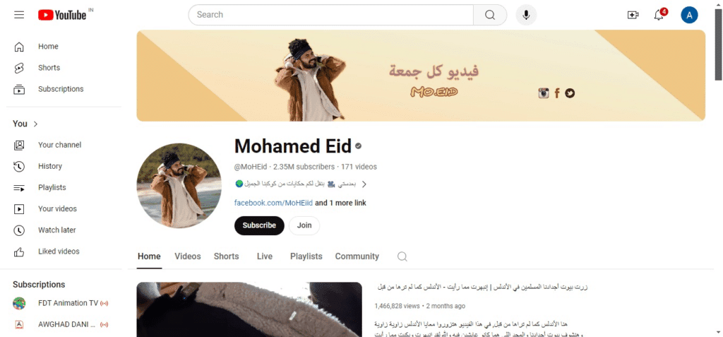30 Best Travel Youtube Channels 28 Mohamed Eid
