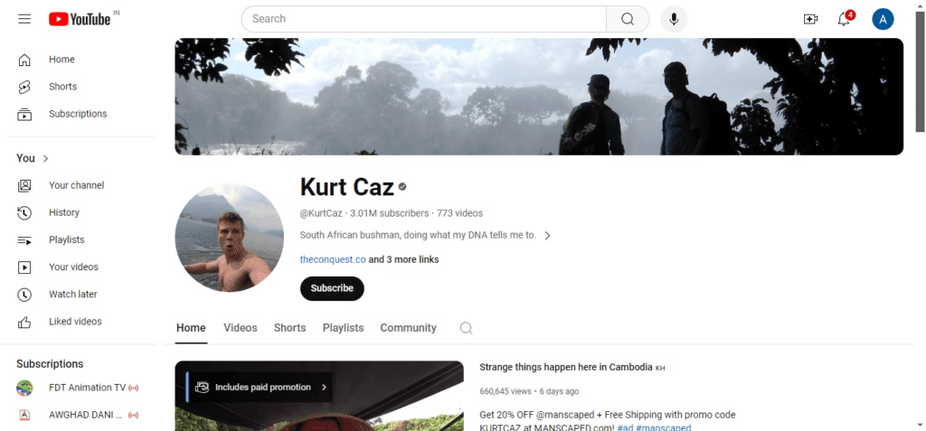 30 Best Travel Youtube Channels 21 Kurt Caz