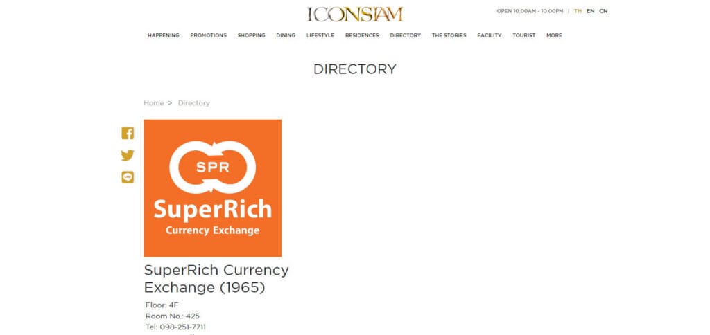15 Best Place To Exchange Money In Bangkok 9 SuperRich Exchange ICONSIAM Best Place To Exchange Money In Bangkok