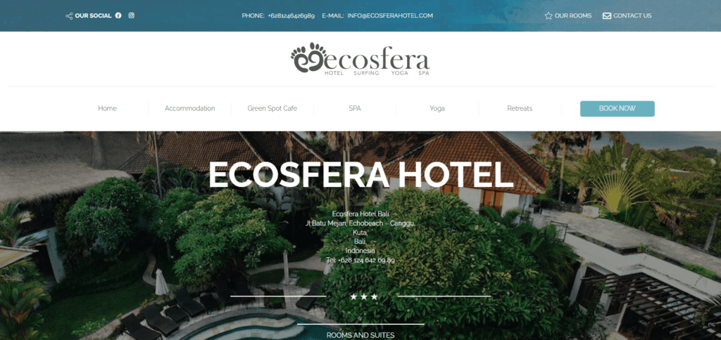 20 Best Place To Stay In Bali: Top Accommodations In Bali 9 Ecosfera Hotel, Yoga & Spa Best Place To Stay In Bali