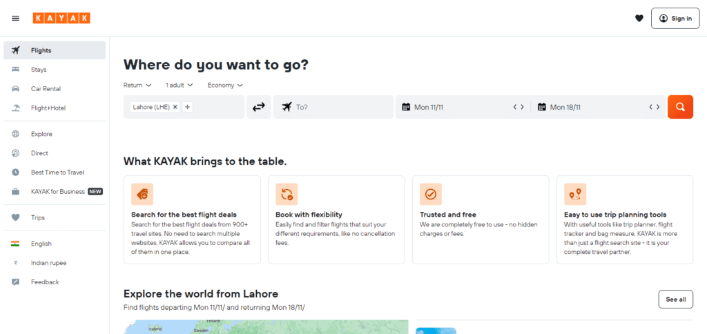 20 Best Flights Ticket Booking Website Worldwide 9 KAYAK Best Flights Ticket Booking Website Worldwide
