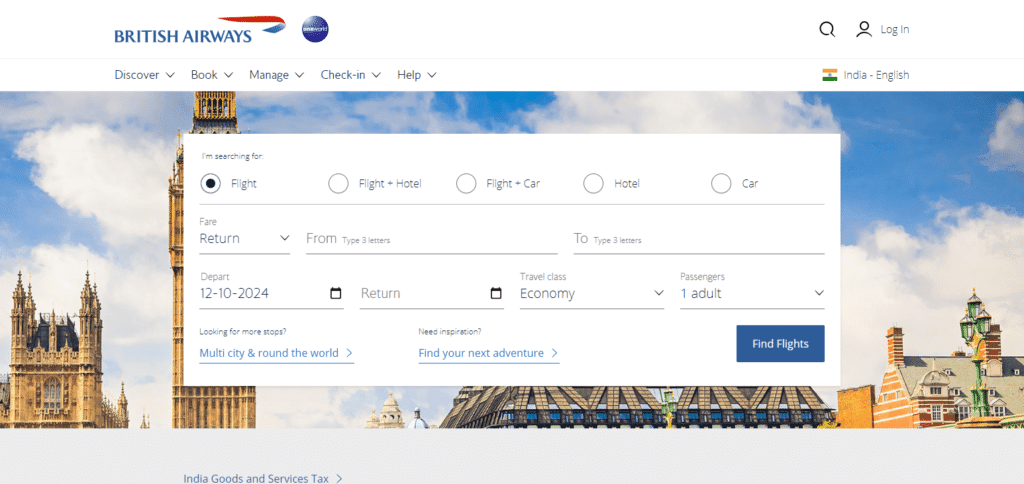 20 Best Flights Ticket Booking Website Worldwide 11 British airways Best Flights Ticket Booking Website Worldwide