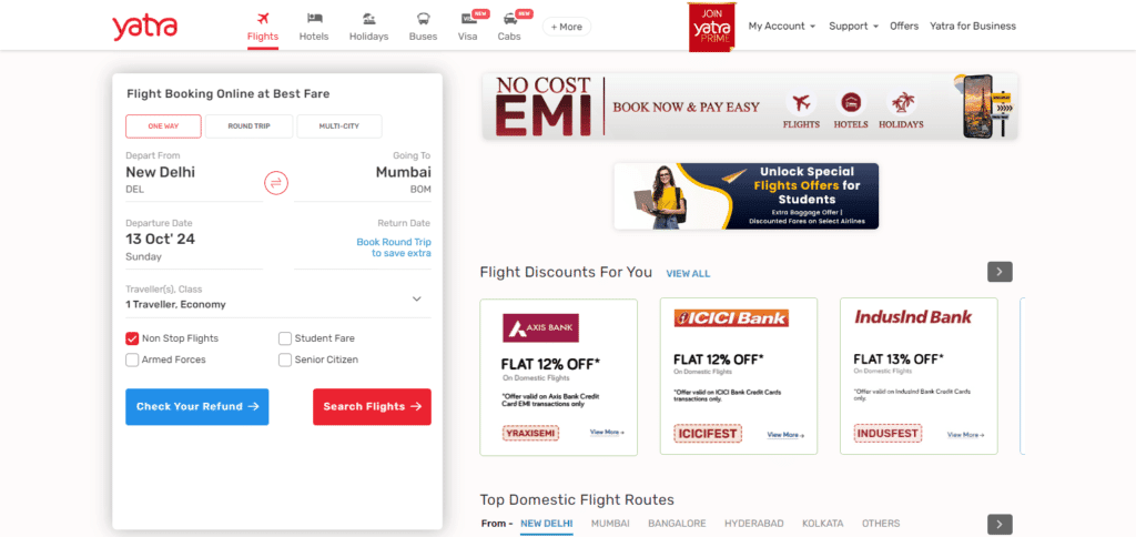 20 Best Flights Ticket Booking Website Worldwide 19 Yatra Best Flights Ticket Booking Website Worldwide