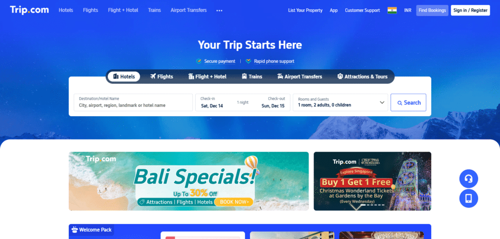 Trip.com Best Hotel Booking Website In Japan