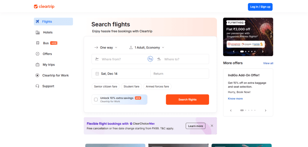 Cleartrip Best Hotel Booking Website In India
