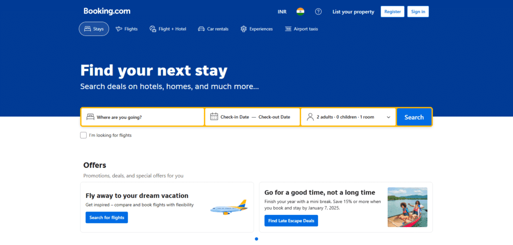 Booking.com Best Hotel Booking Website In India
