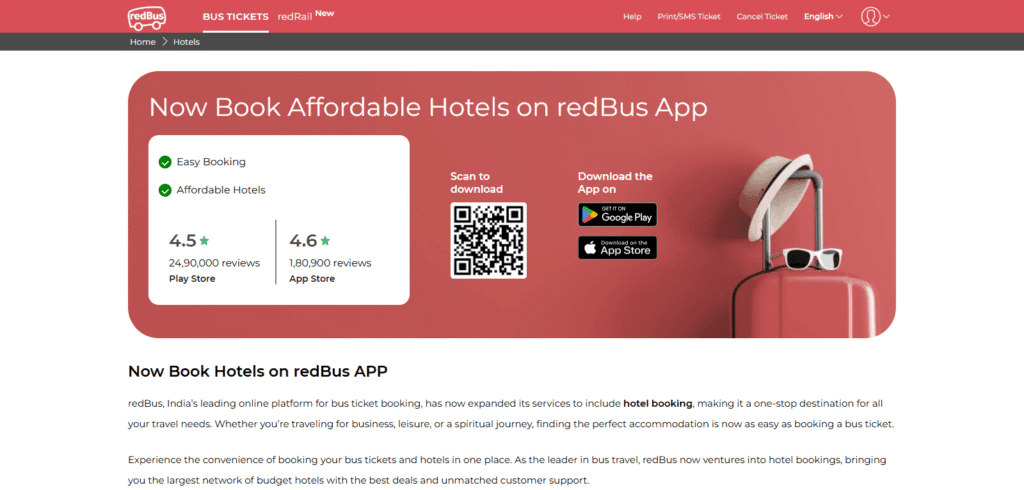 RedBus Hotels Best Hotel Booking Website In India