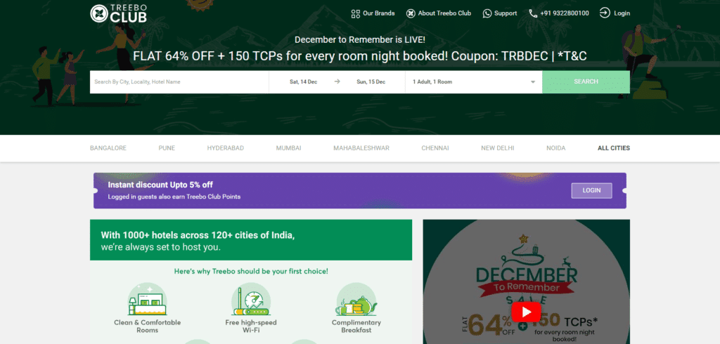 Treebo Hotels Best Hotel Booking Website In India