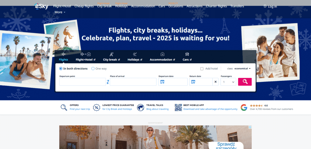 19 Best Flight Booking Website In Poland 5 eSky.pl Best Flight Booking Website In Poland