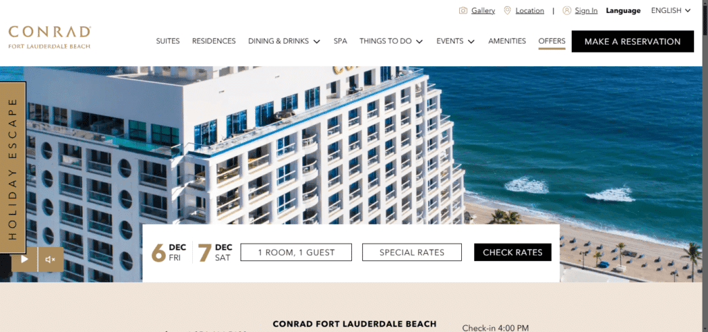 Conrad Fort Lauderdale Beach Best Hotel In Fort Lauderdale