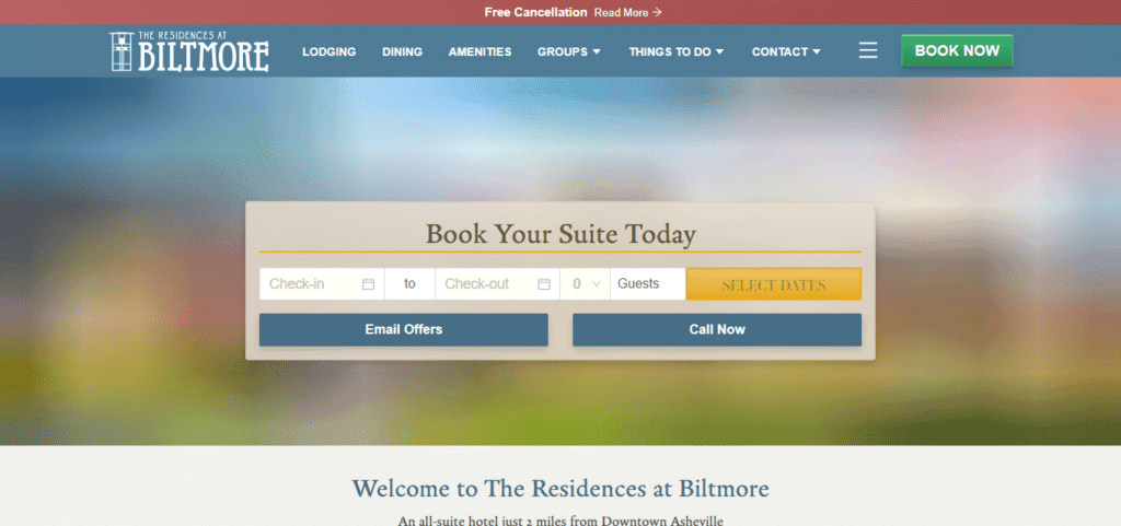 Residences at Biltmore Best Hotel In Asheville NC