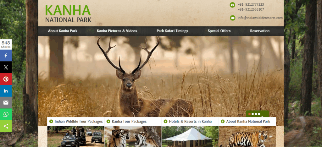 10 Best Wildlife Safari Trip Destinations In India 4 Kanha National Park, Madhya Pradesh