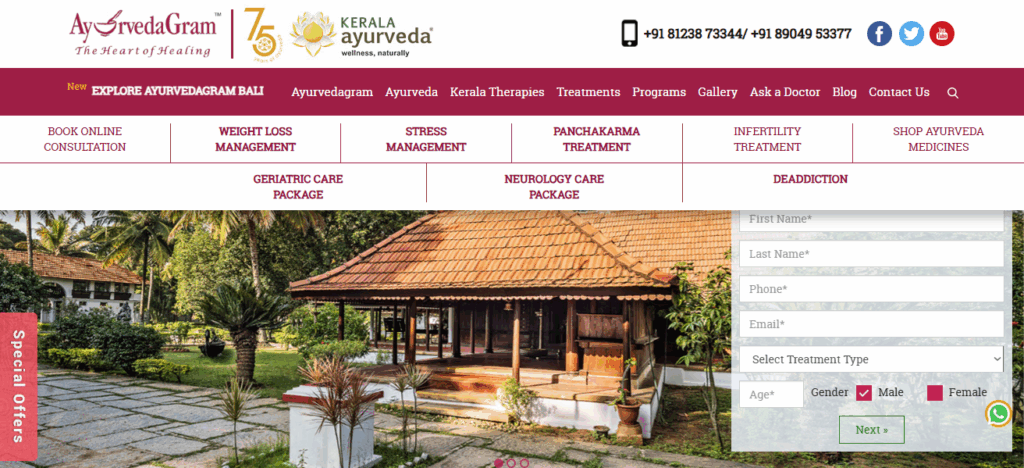 10 Best Ayurveda Wellness Destinations In India 9 AyurvedaGram Heritage Wellness Centre