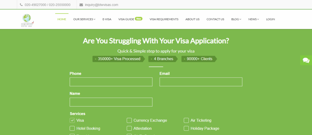 BTW Visa Services