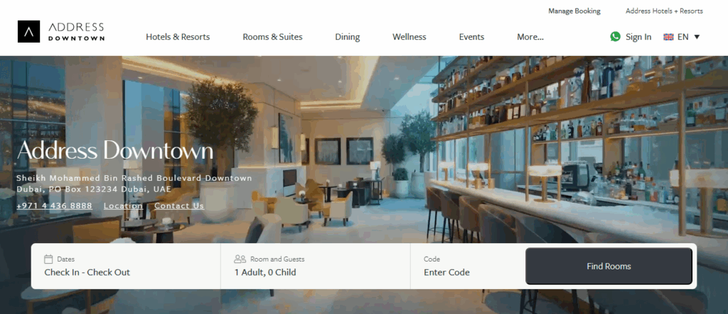 10 Best Hotels In Dubai: Top Luxury Stays & Resorts 9 Address Downtown