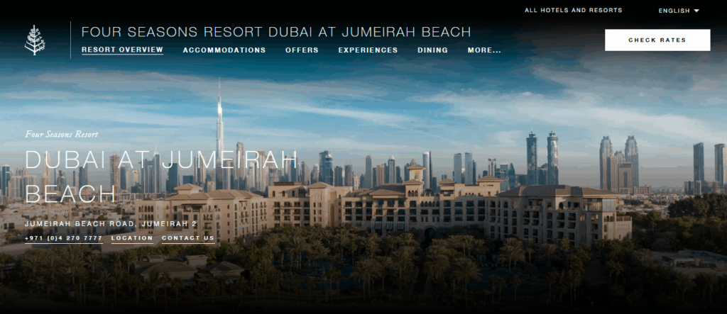 10 Best Hotels In Dubai: Top Luxury Stays & Resorts 10 Four Seasons Resort Dubai at Jumeirah Beach