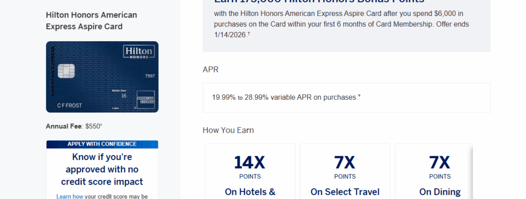 10 Best Hotel Credit Cards 2025 | Top Rewards & Free Nights 7 Hilton Honors American Express Aspire