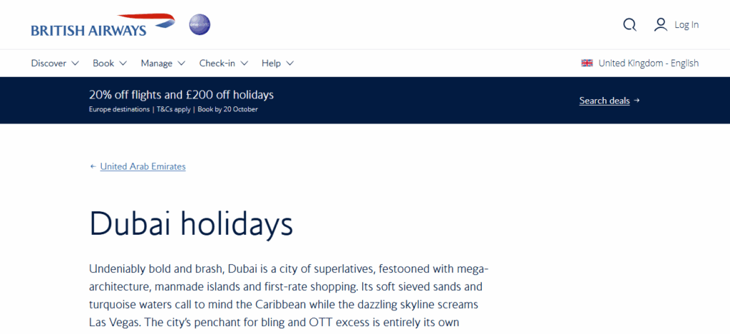 10 Flights and Hotel Packages To Dubai from London 3 British Airways Holidays – Dubai All-Inclusive Deals