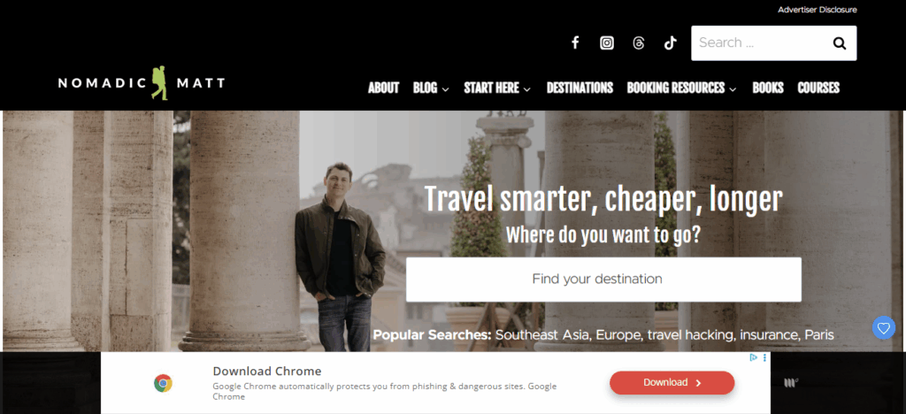 10 Popular Travel Blogs Of All Time 2 Nomadic Matt