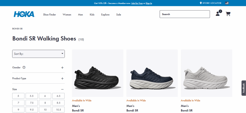 10 Best Walking Shoes for Travel in Europe: Comfort & Style 7 Hoka Bondi SR