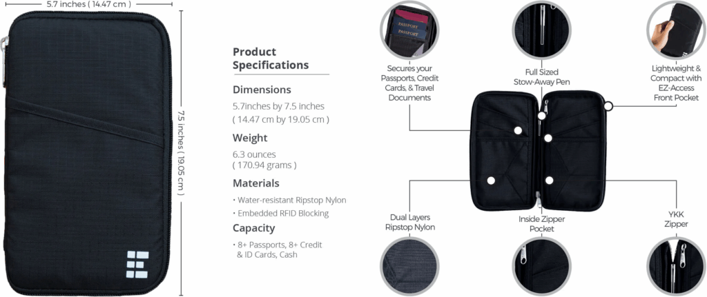 10 Best RFID Wallets for Travel – Secure & Stylish Options 11 Zero Grid Passport Wallet