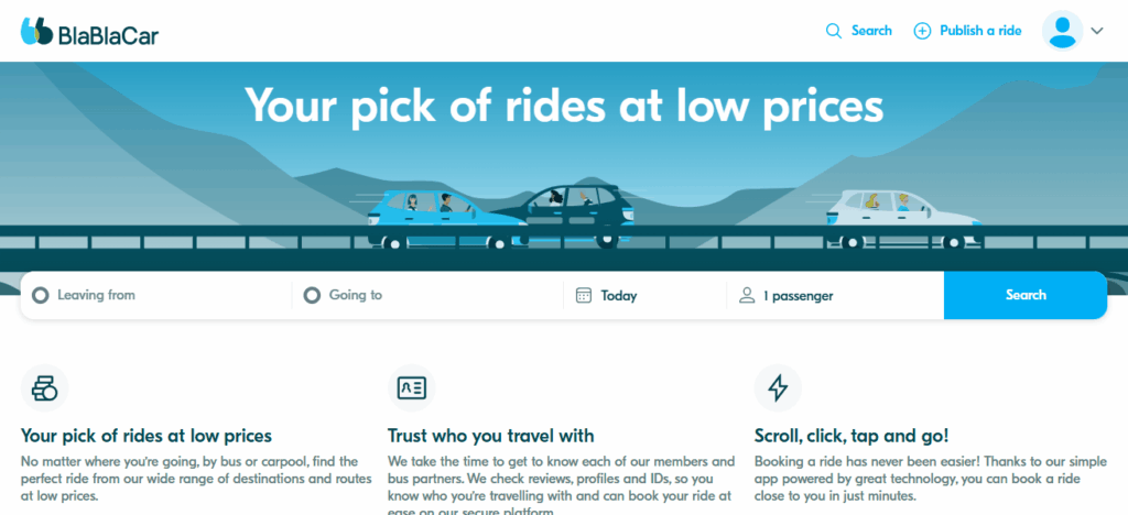 10 Best Rental Car Alternatives for Road Trips In 2025 5 Carpooling services (BlaBlaCar)