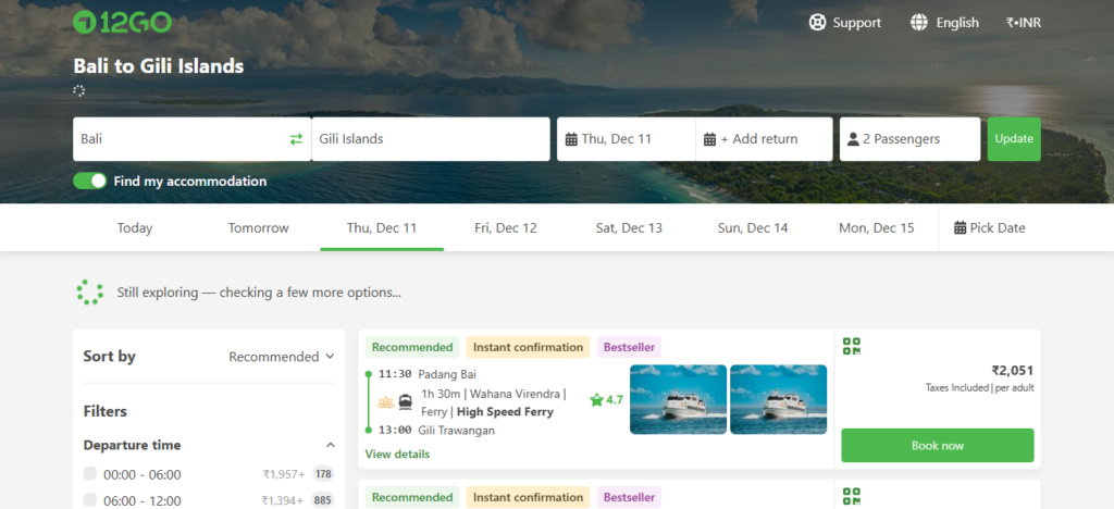 Asia Transport apps (Traveloka, 12Go)
