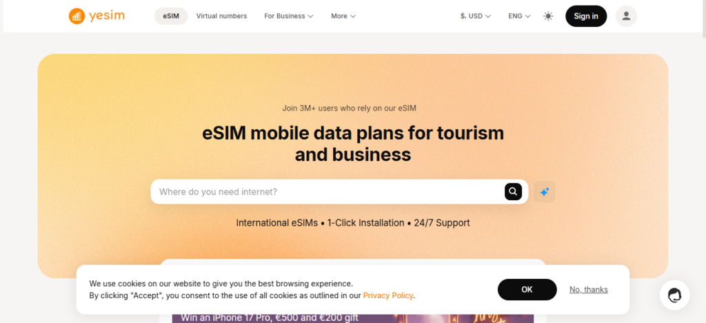 10 Best International eSIM Apps for Hassle-Free Travel 5 Yesim