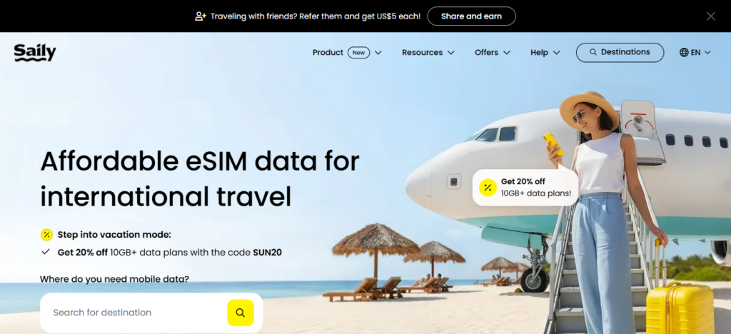 10 Best International eSIM Apps for Hassle-Free Travel 6 Saily