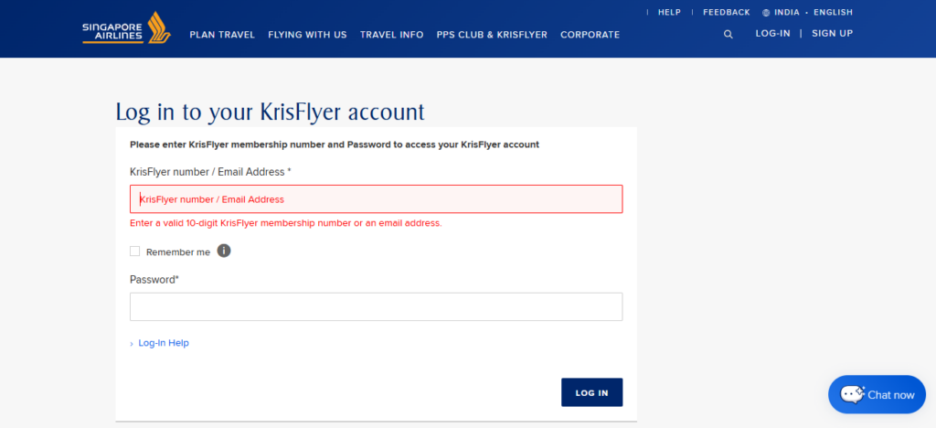 Singapore Airlines KrisFlyer