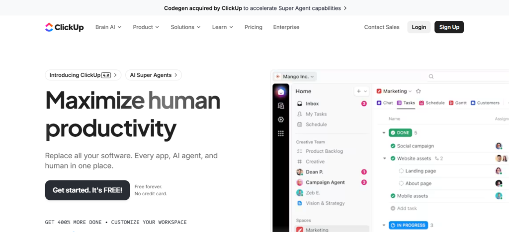 10 Best Digital Nomad Service Platforms For Remote Work & Travel 8 ClickUp