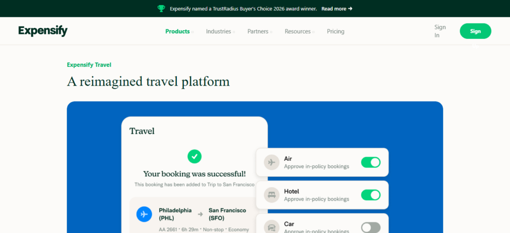 10 Best Business Travel Flight Booking Platforms 2026 9 Expensify Travel