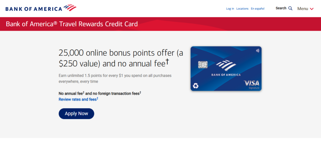 Bank of America® Travel Rewards Credit Card