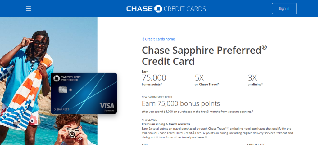 Chase Sapphire Preferred® Card