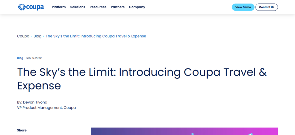 Coupa Travel & Expense