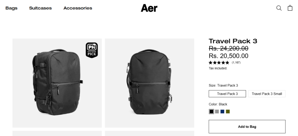 10 Best Travel Backpacks for Nomads, Hikers & Flyers 4 Aer Travel Pack 3