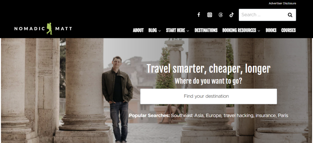 10 Best Travel Blogs With Inspiring Stories & Guides 2 Nomadic Matt
