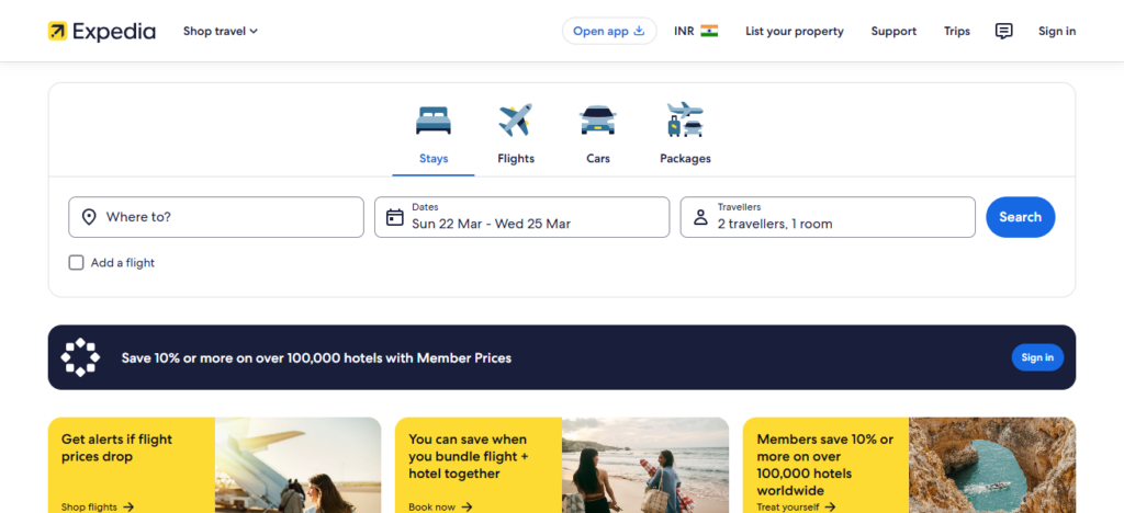 10 Best Travel Websites for Flights, Hotels & Packages 3 Expedia