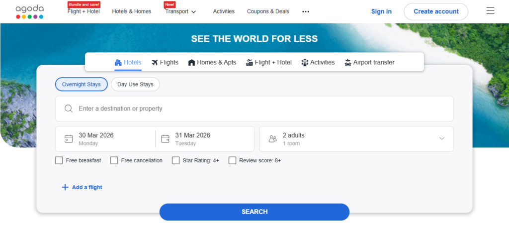 10 Best Travel Websites for Flights, Hotels & Packages 7 Agoda