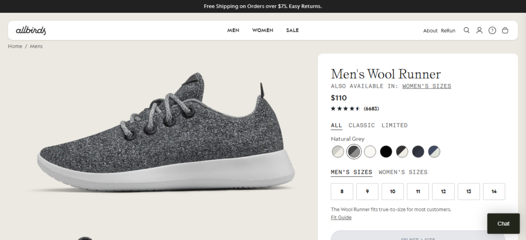 1. Allbirds Wool Runners