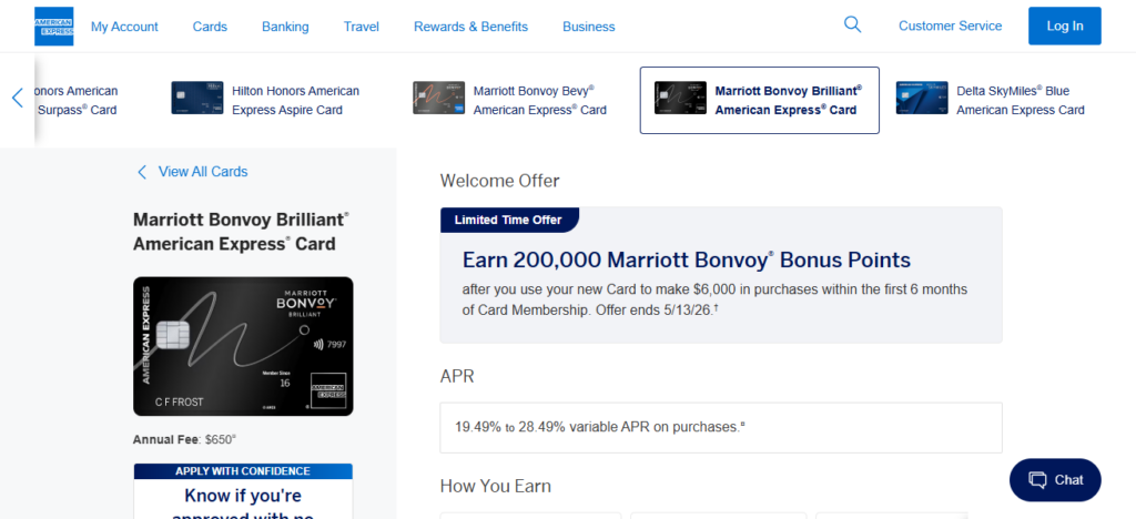 10 Best Travel Credit Cards for Rewards & Lounge Access 8 Marriott Bonvoy Brilliant American Express Card
