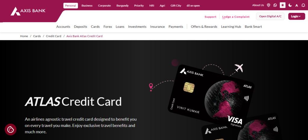 10 Best Travel Credit Cards for Rewards & Lounge Access 10 Axis Atlas Credit Card