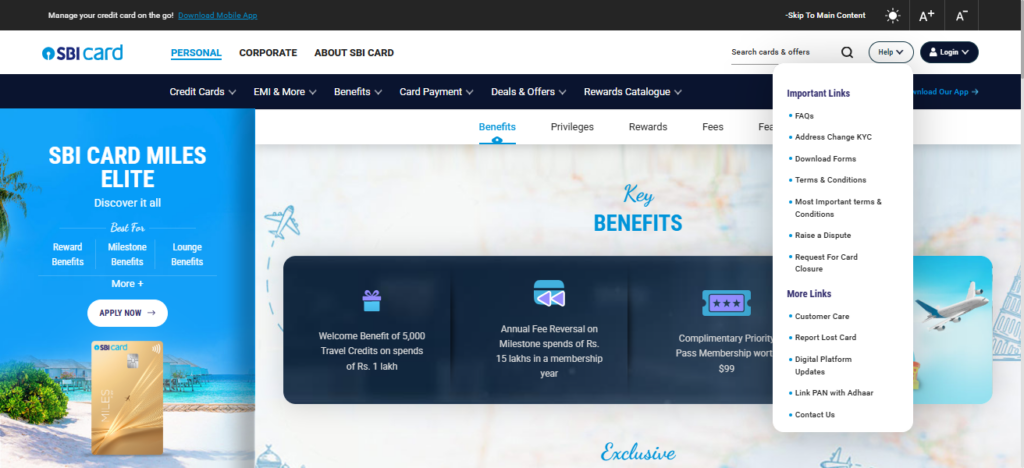 10 Best Travel Credit Cards for Rewards & Lounge Access 11 10. SBI Card Miles Elite