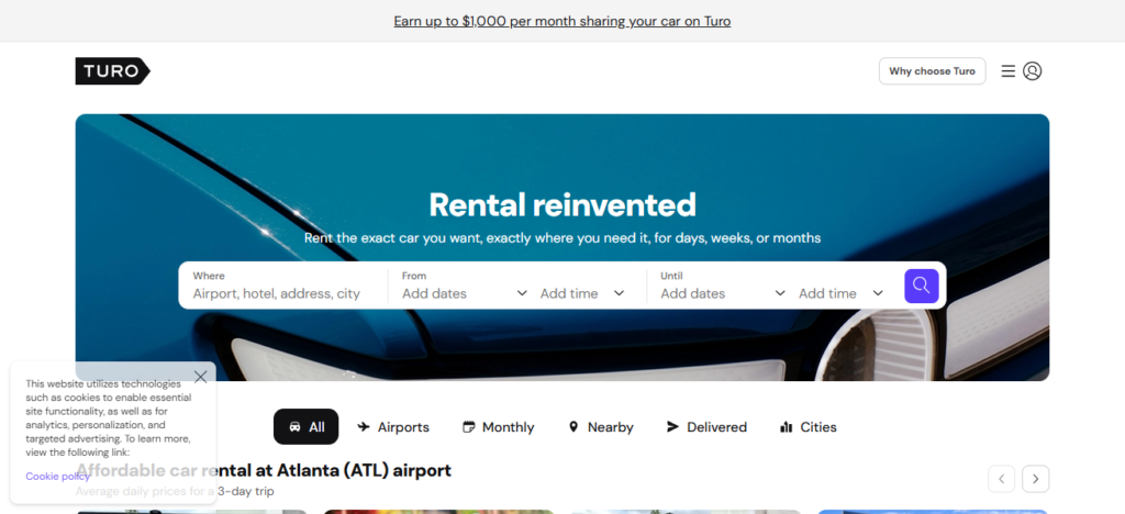 10 Cheapest Car Rental Apps for Global Travel Savings 2 Turo