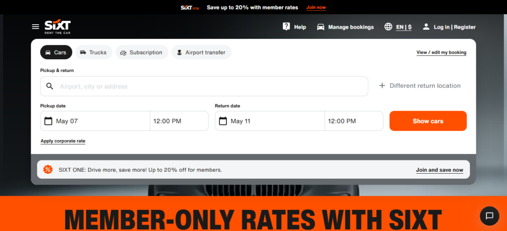 10 Cheapest Car Rental Apps for Global Travel Savings 5 SIXT Rent a Car