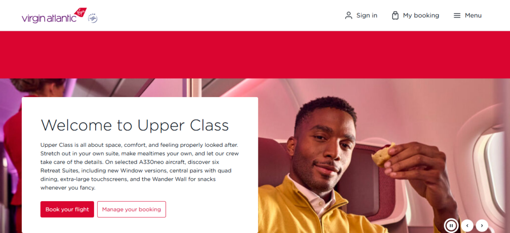 Virgin Atlantic Upper Class Suite