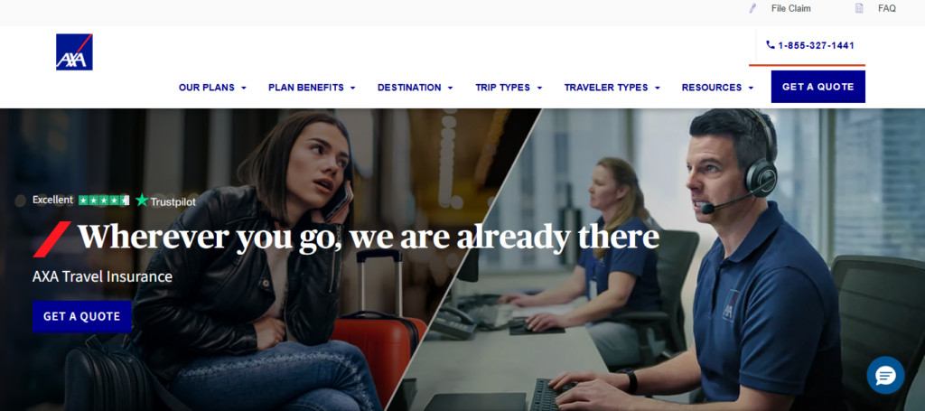 10 Best Travel Insurance Plans for Digital Nomad Equipment 8 AXA Travel Insurance