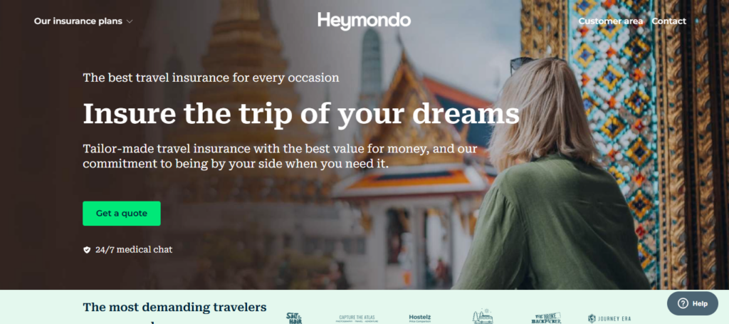10 Best Travel Insurance Plans for Digital Nomad Equipment 10 Heymondo Premium Plan