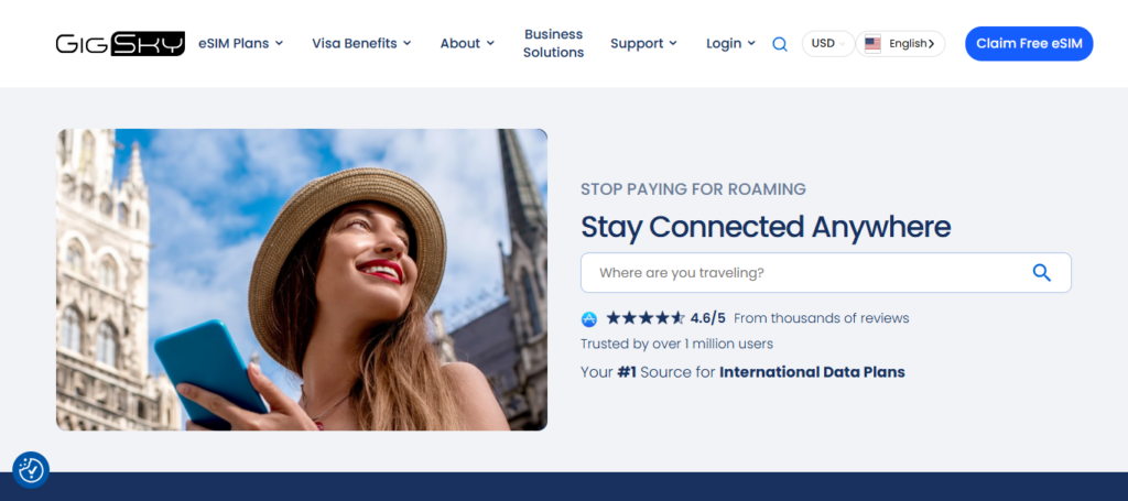 10 Best Global eSIM Providers for Remote Workers 2026 Guide 6 GigSky